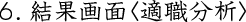 6 結果画面<適職分析>